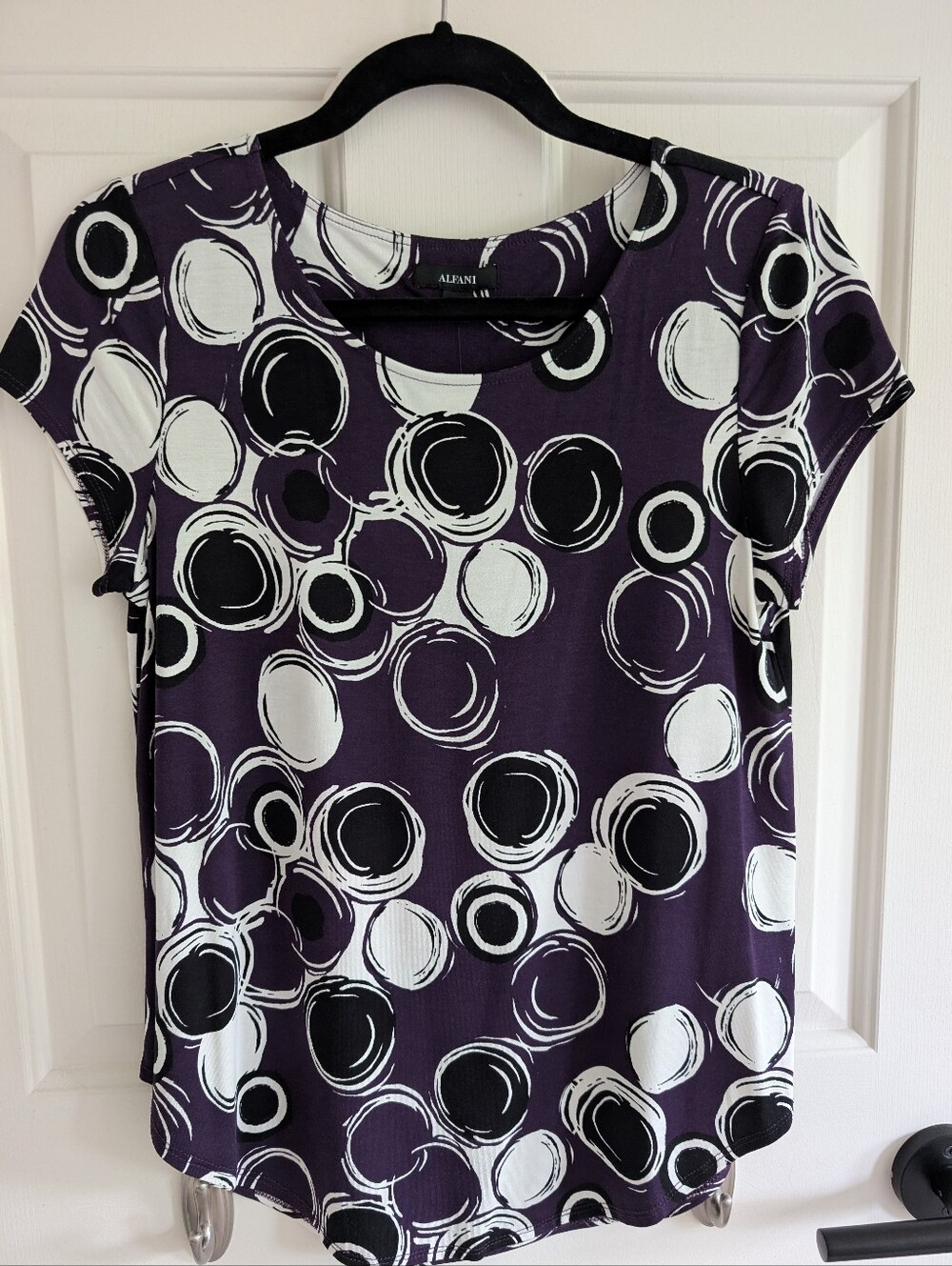 NWT Alfani Blouse Top, Purple, Size Small